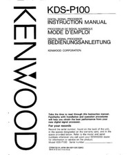 Kenwood KDSP-100 Processore di Segnale Digitale Manuale Istruzioni Proprietario