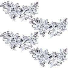 4Pcs Crystal Flower Bridal Hair Clips Hair Pins Accessories for Women And Girls