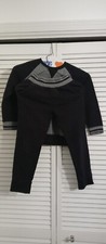 little boys sweat suite black and gray size small
