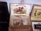 VINTAGE LOT of WOODEN CIGAR BOXES - (1-THREE FORKS DRUG CO. THREE FORKS MONTANA) — photo 9