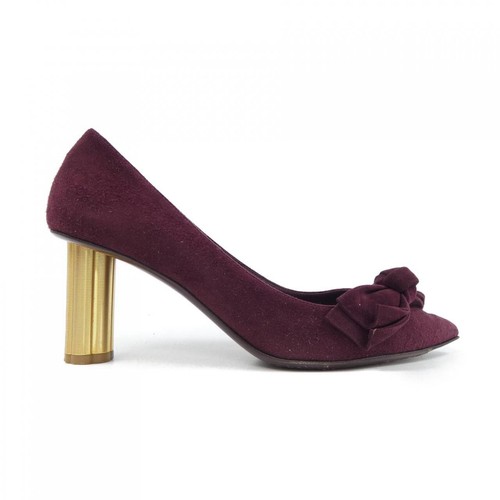 Salvatore Ferragamo Größe 7 Damen Wildleder Pumps in Rot