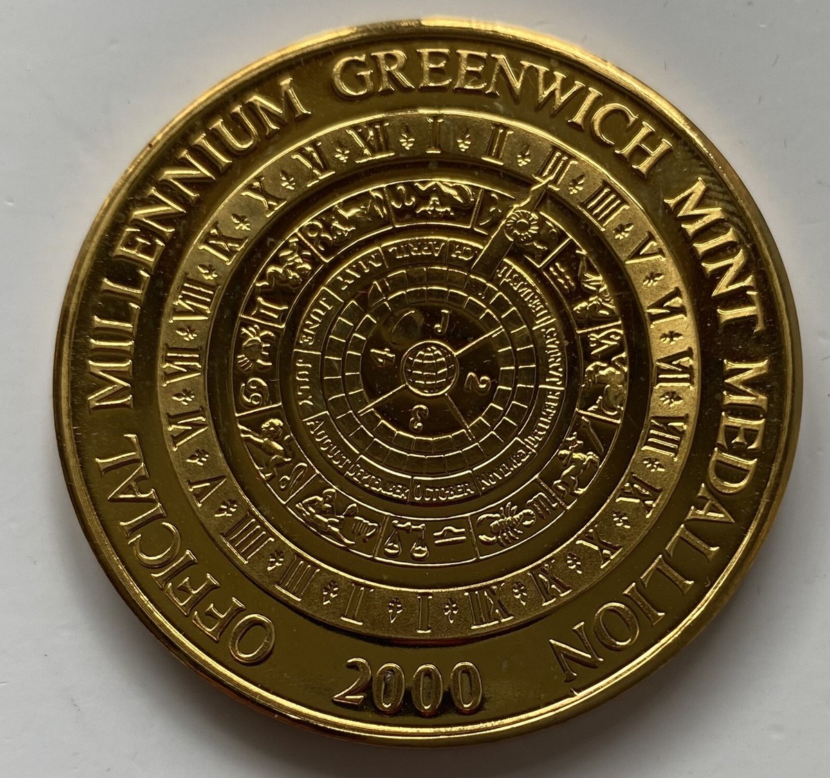 2000 Official Millennium Greenwich Mint Medallion and box