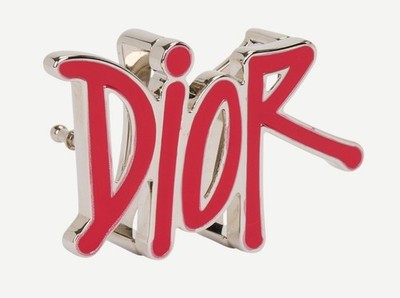 DIOR x Shawn Belt Buckle Red , Stussy Collab, Exclusive, Very Rare