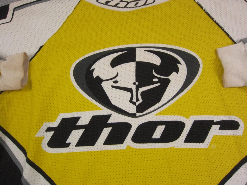 Vintage Thor Jersey Mens Extra Large XL Yellow Black Flow Motocross MX Racing - Image 3 of 4
