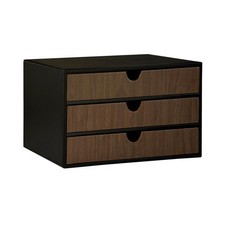 Document Organizer, 3-Drawer File Cabinet Document Storage Box, Office Deskto...