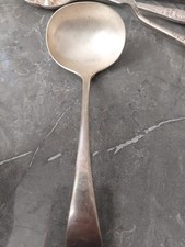 Antique Silver Plated. Soup Ladle, heavy,halmarked, epns A 1 sheffield england