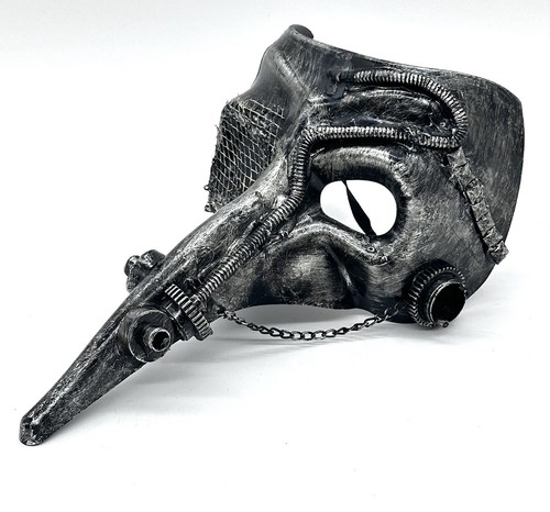 Venetian Style Steampunk Masquerade Long Nose Mask Costume Halloween Plague GUC - Picture 2 of 8