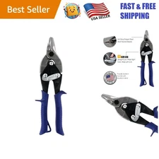 Kush'n-Power Grip Bulldog Aviation Snips - Serrated Edge Tinner Shears, 9" Long