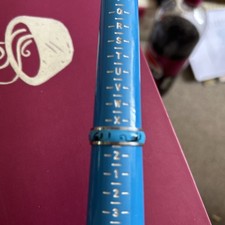 Silver And Turquoise Coloured Ring Large Y 1/2