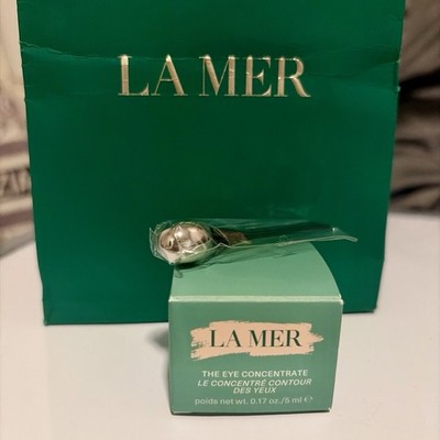 LA MER The EYE Concentrate 0.17oz/5ml Travel Size New in Box with Tool and Bag