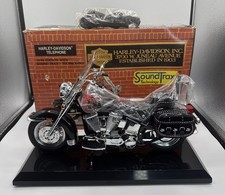 Vintage Harley-Davidson Motorcycle Novelty Telephone Telemaina Box Black Red