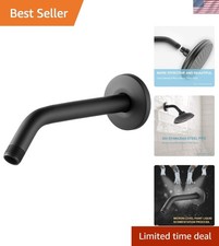 Shower Arm with Flange, 10 in Wall Mount Replacement Angle Shower Head Arm Wa...