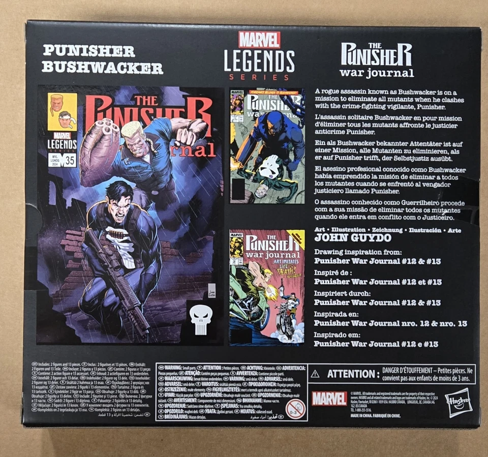 PUNISHER & BUSHWACKER 2-Pack Marvel Legends The Punisher War Journal Hasbro NEW! - Image 2 of 4