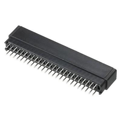 Card Edge Connector Black Socket Straight Connection 50Pin 2.54mm Pitch