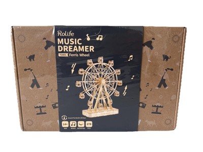 Ferris Wheel Rolife 3D Wooden Puzzle for Adults,Mechanical DIY Crafts Kits
