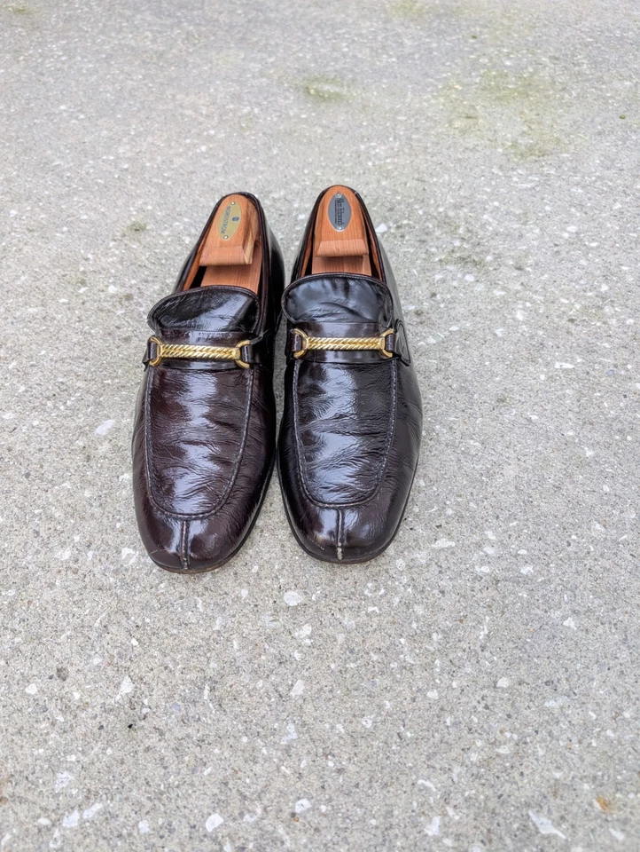 Vintage Gucci Horsebit Loafers 44.5 EU 11.5 US Made in Italy Mens Dress Shoes - Image 3 of 4