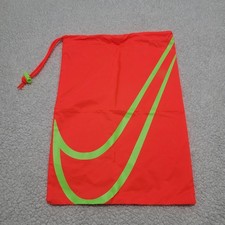Nike Track  Field Drawstring Bag Red with Green Swoosh Sports Gym Sack Backpack