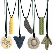 Chew Necklaces for Sensory Kids 7 Packs Children Adults Autism ADHD Chewy Nec...