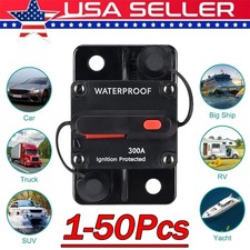 Waterproof Car Circuit Breaker Fuse Reset 300 Amp 12V-48V DC Car Boat Auto Lot