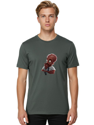 Octopus-In-Office-Attire Mens Graphic Tee, 100% Cotton, Casual Summer Wear