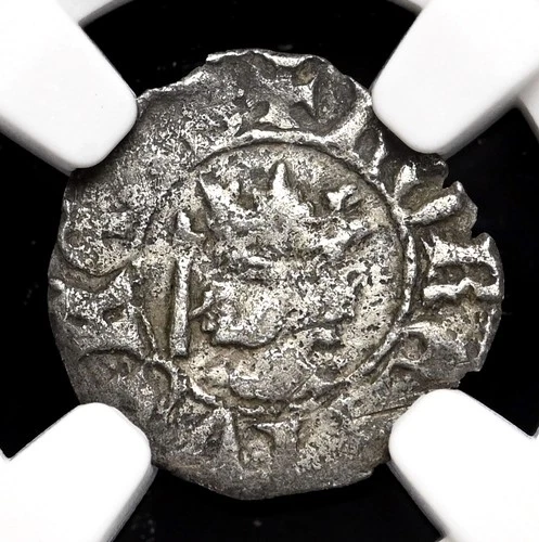 SCOTLAND. Robert II. 1371-1390. Silver Halfpenny, S-5152, NGC VF25