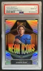 2025 Panini Select Jaxson Dart Neon Icons RC Silver Prizm #18 Giants PSA 10