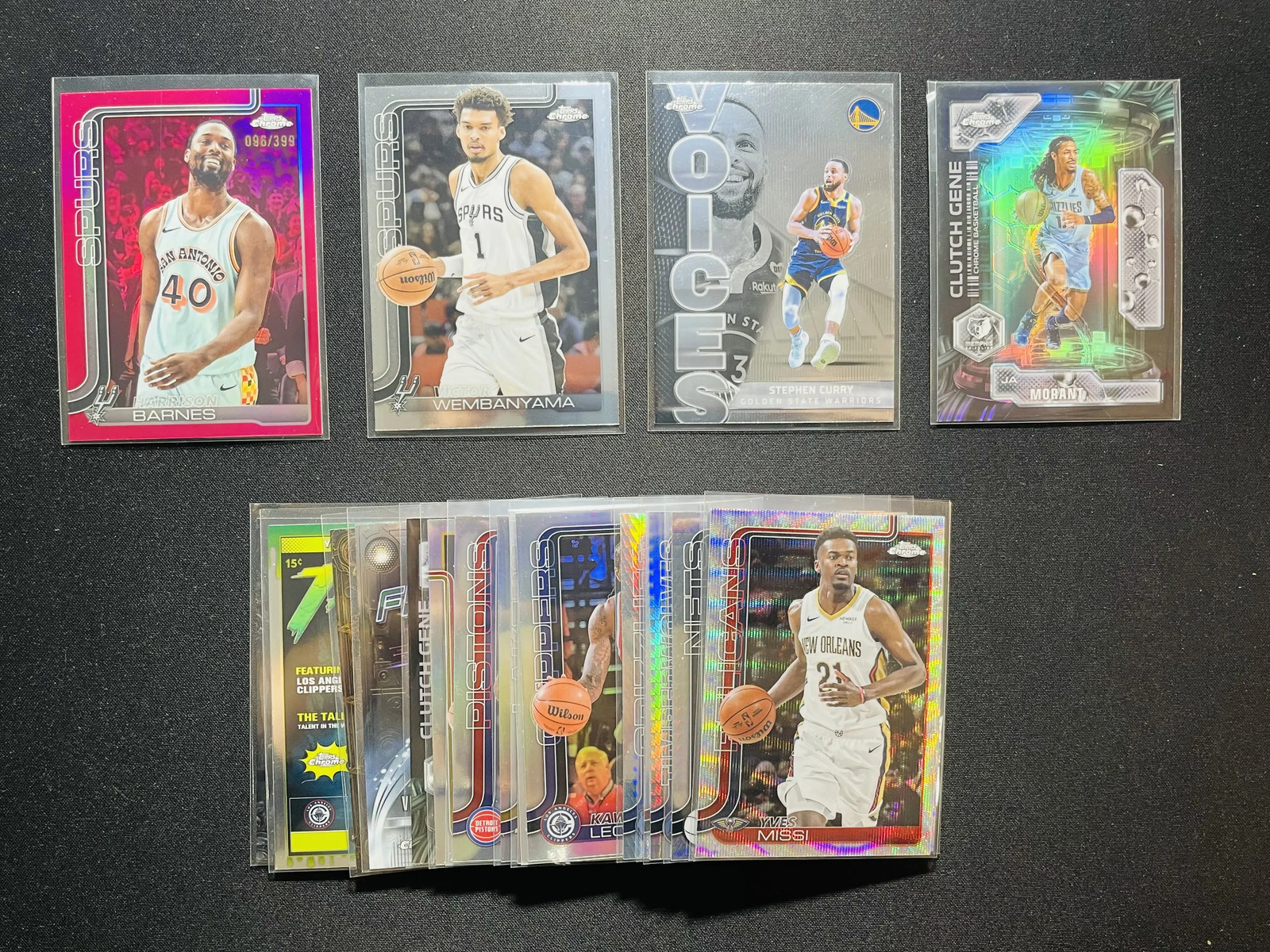 2025-26 Topps Chrome Stephen Curry Victor Wembanyama Magenta /399 Lot*20 QJ41