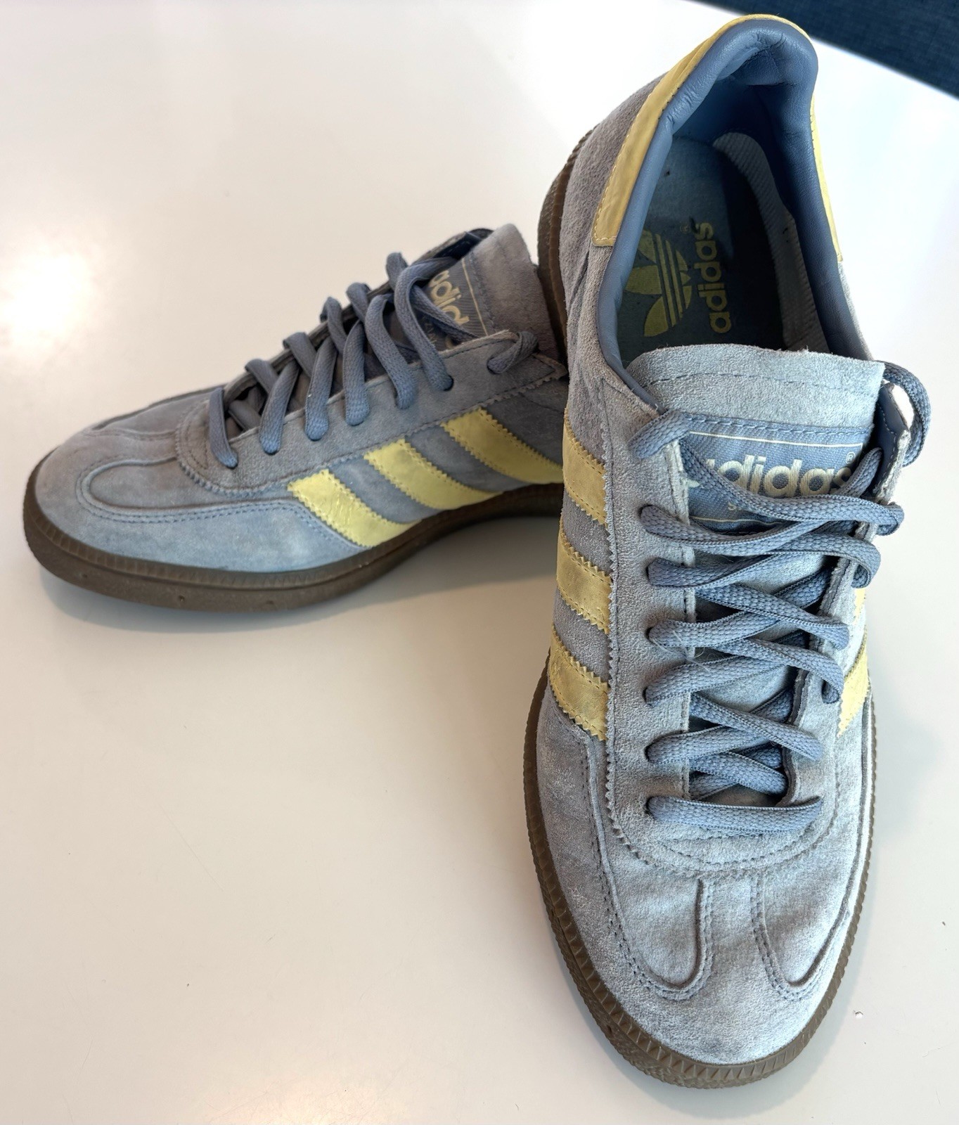 Rare Vintage 2002 Women’s Blue & Yellow Handball Spezial Shoes Sz 7.5  382270 image 3