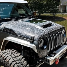 Steel Vented Hood For Jeep Wrangler Jk Jku - Transparent Tempered Glass Design Steel Vented Hood For Jeep Wrangler Jk Jku - Transparent Tempered Glass Design