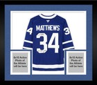 Framed Auston Matthews Maple Leafs Signed Fanatics Premium Jersey w/Insc - LE 25