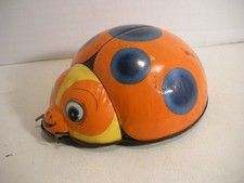 Vintage Windup Toy Ladybug TN Made in Japan Works Large 6"
