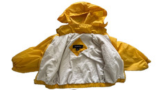 Vintage London Fog kids coat, yellow, rare- made in Ukraine with zip away hood