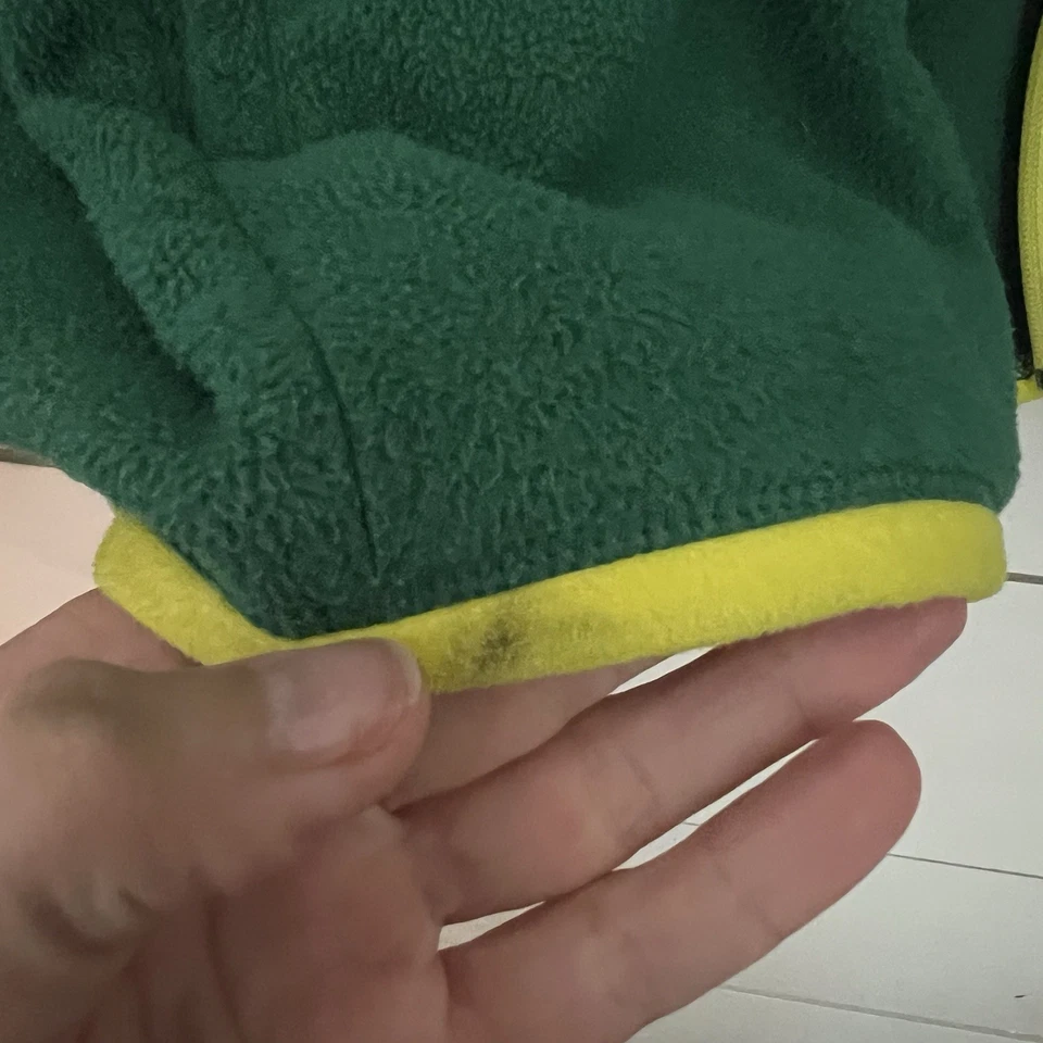 Chaqueta polar Patagonia verde amarillo ribete para hombre mediana Foto 4 de 4