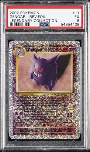 2002 POKEMON LEGEND COLL #11 GENGAR-REVERSE FOIL PSA 5