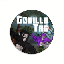 2D FlatGorilla Logo Vintage Aluminum Wall Art Round Metal Sign for Home, Bar, Ca