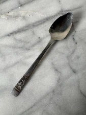Nasco Laureen Stainless Rose Grapefruit Spoon Floral
