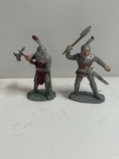 Timpo Silver Knight With Shield And Flail Vintage Great Britain Toy Soldier Lot