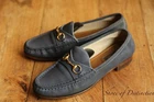 Gucci Blue Brass Horse Bit Loafers Shoes Flats Ladies UK 6.5 US 9.5 EU 39.5