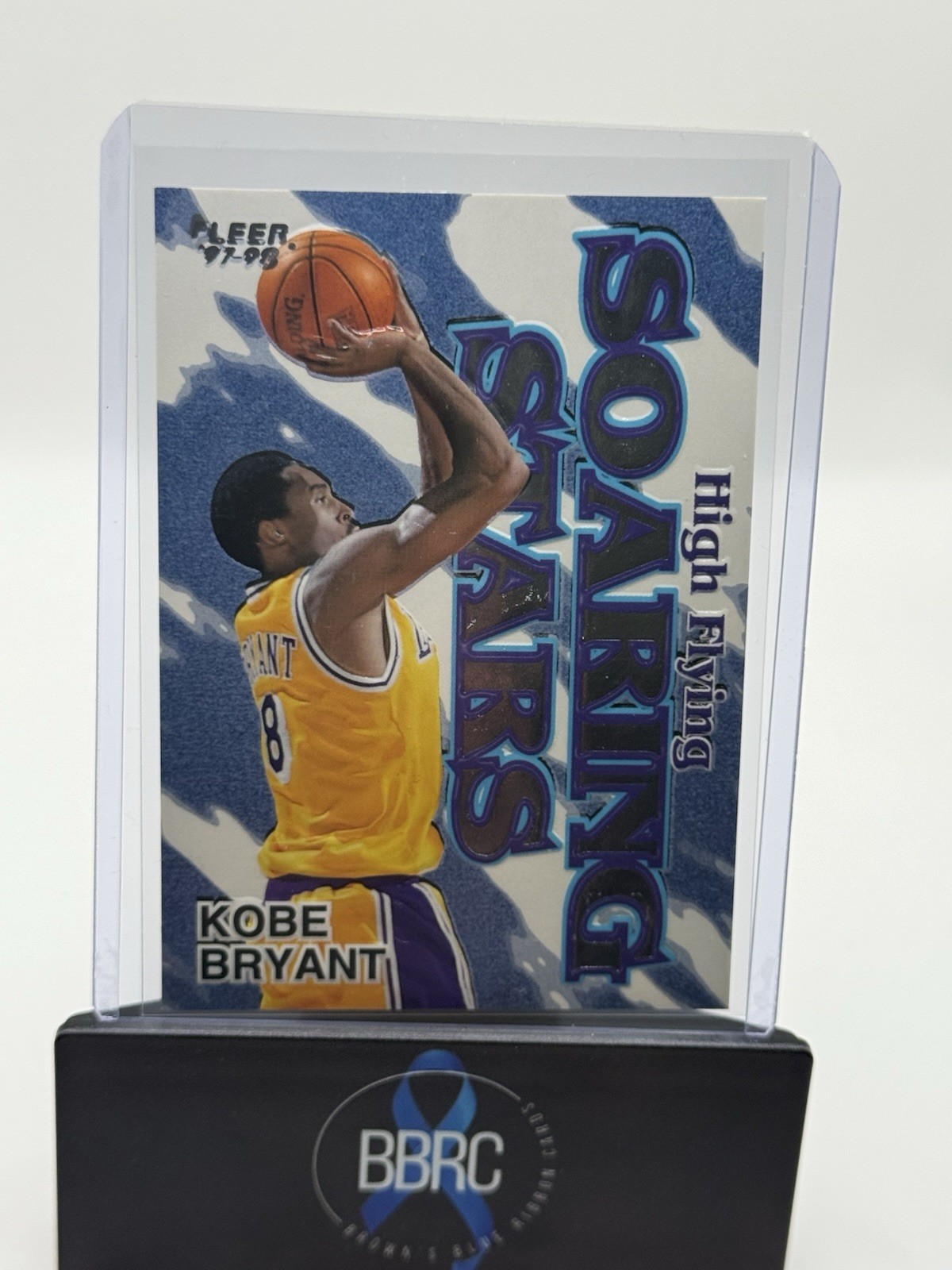 1997-98 FLEER SOARING STARS KOBE BRYANT 2nd YEAR HIGH FLYING EMBOSSED INSERT #4