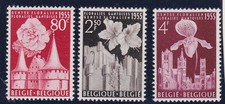 (belgium)1955 Sc 482/4 flower,castle.set MNH  x358