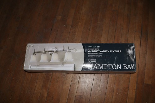 Hampton Bay Olgelthorpe 4-Light Bathroom Vanity Light Chrome 1001220867