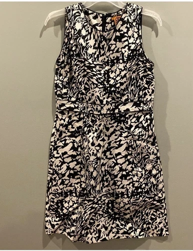 Abito A Line Tory Burch bianco e nero taglia 8