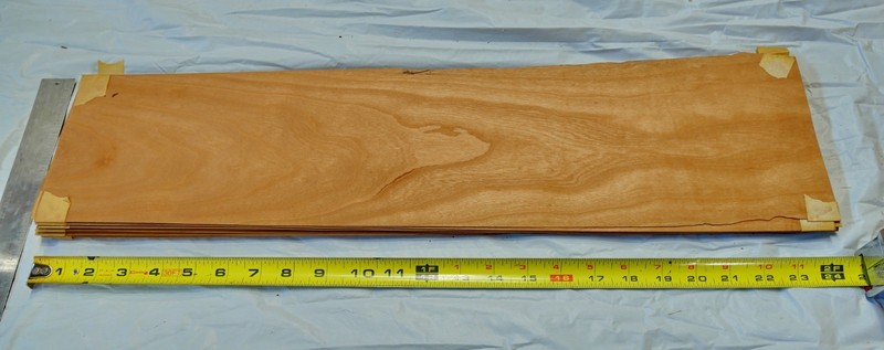 24" Cherry Wood Veneer Sheets - Consecutive Sequence Lot - High Figure Flame
