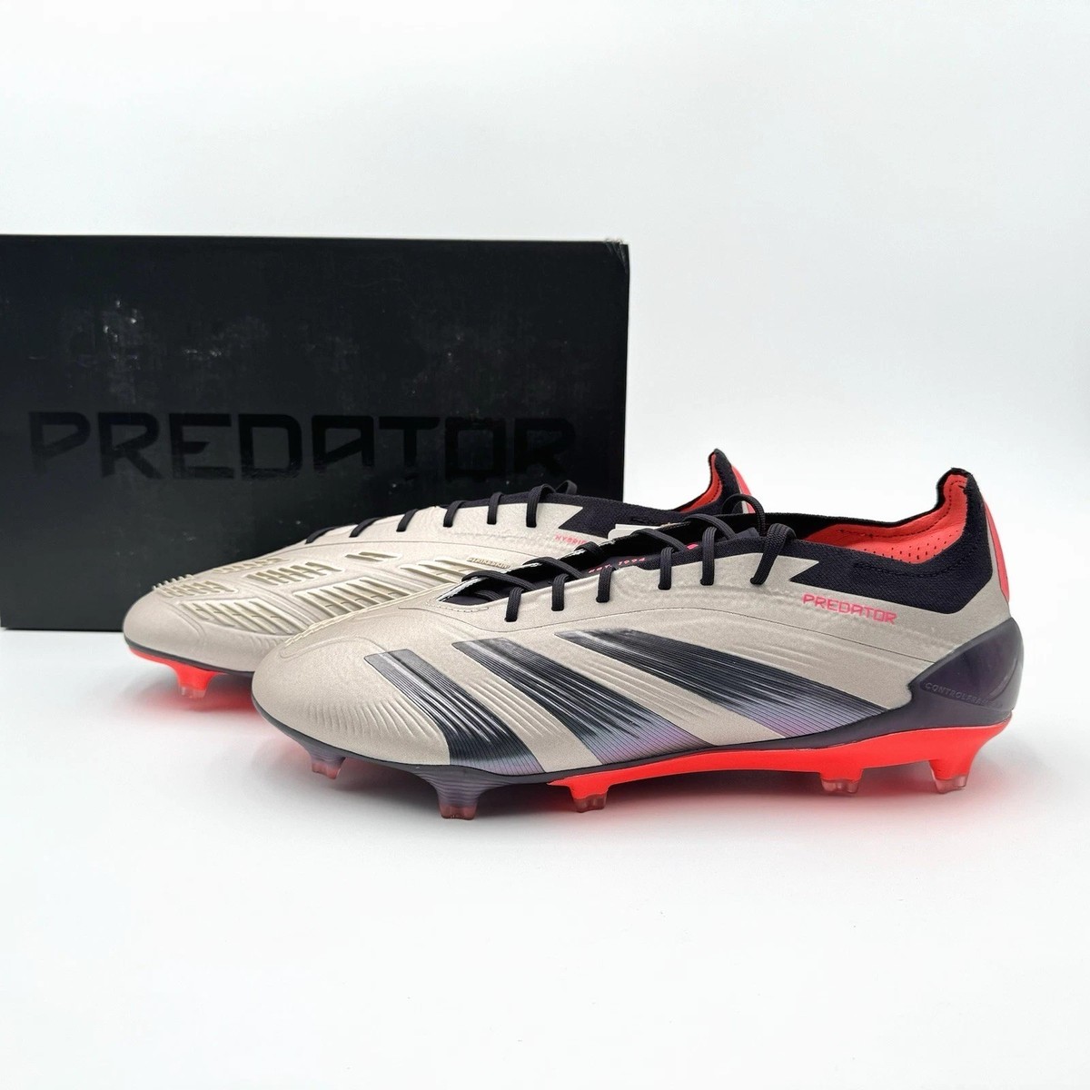 adidas Predator Elite FG Soccer Cleats Men\'s Size 11.5 Platinum Metallic IF8868 Adidas Predator Elite Firm Ground Cleats Soccer IF8868 Grey main image 3
