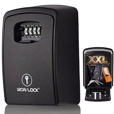 Iron Lock XXL Wall Mount Waterproof Key Lock Box with 4-Digit Combination