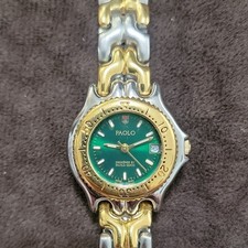 Paolo Gucci Women s Green Dial Two-Tone SS Quartz Dress Watch Date 23mm