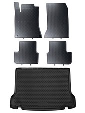 Gummi Fußmatten Kofferraumwanne Set für Mercedes GLA X156 2013-19 Gummimatten