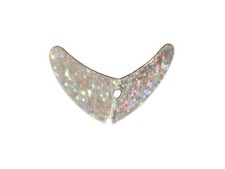 Macks Lure Ultra Light Spinner Wide Smile Blade 1.1 Inch Silver Sparkle 65221