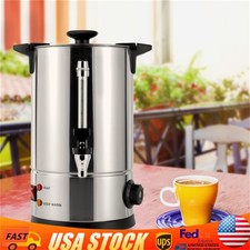 8L Commercial Coffee Urn - Stainless Steel Maker with Temperature Control