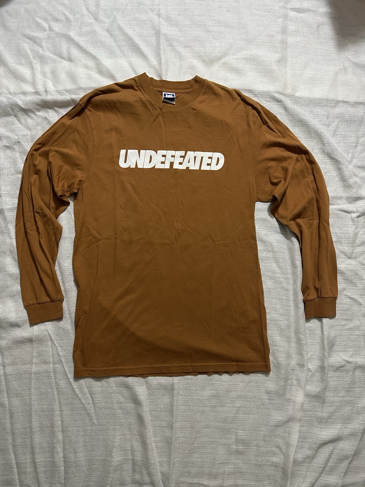 Orangy Brown Undefeated Long Sleeve T-Shirt Size Medium
